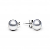 Cercei perle naturale argintii 9 mm si argint DiAmanti EFB09-G-G